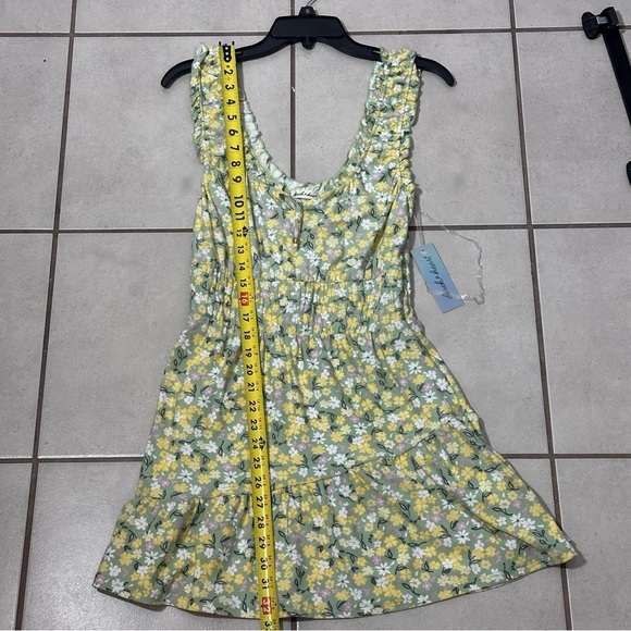 Derek‎ Heart Women Yellow/Green Floral Summer Dress Size Small. - Picture 8 of 9